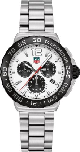 Formula 1 Quartz Chronograph 42 Paslanmaz Çelik / Beyaz / Bilezik