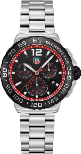 Formula 1 Quartz Chronograph 42 Paslanmaz Çelik / Siyah / Bilezik