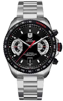 Grand Carrera Calibre 17 RS 43 Paslanmaz Çelik - Titanyum / Siyah  / Bilezik