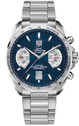 TAG Heuer Grand Carrera Calibre 17 RS 43 Paslanmaz Çelik / Mavi / Japan, referans CAV511F.BA0902
