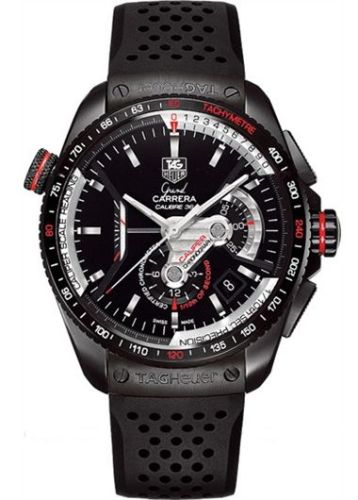 TAG Heuer Grand Carrera Calibre 36RS Caliper Chronograph Titanyum PVD / Siyah 43mm, referans CAV5185.FT6020