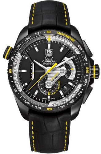 TAG Heuer Grand Carrera Calibre 36RS Caliper Chronograph Titanyum PVD / Siyah / Boutique Edition 43mm, referans CAV5186.FC6304