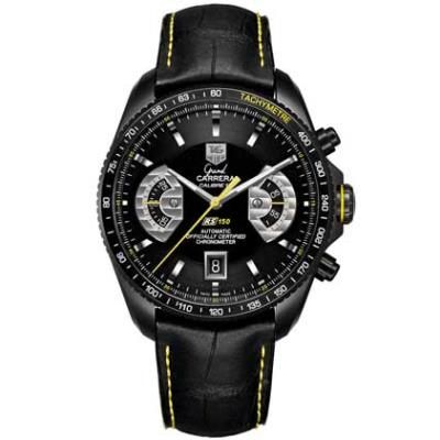 Grand Carrera Calibre 17 RS150 Titanyum PVD / Siyah - Sarı / Alligator 43 mm