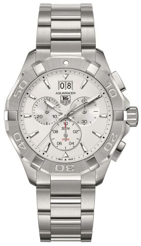 TAG Heuer Aquaracer 300M Quartz Chronograph 43 Stainless Steel / Sivler / Bracelet, reference CAY1111.BA0925
