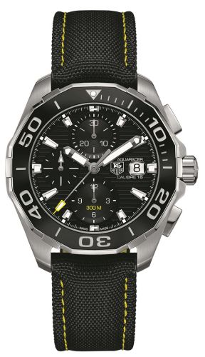 TAG Heuer Aquaracer 300M Calibre 16 43 Stainless Steel / Black / Nylon, reference CAY211A.FC6361