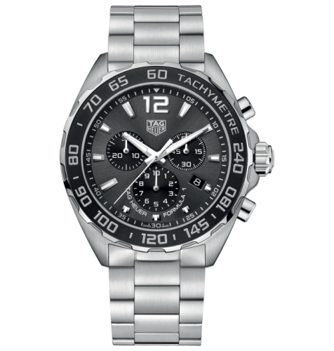 TAG Heuer Formula 1 Chronograph Quartz 43 Paslanmaz Çelik / Gri / Bilezik, referans CAZ1011.BA0842