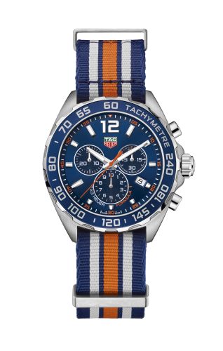 TAG Heuer Formula 1 Chronograph Quartz 43 Paslanmaz Çelik / Mavi / Bilezik, referans CAZ1014.FC8196