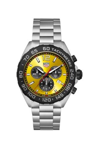 TAG Heuer Formula 1 Quartz Chronograph Paslanmaz Çelik / Sarı / Bilezik, referans CAZ101AM.BA0842