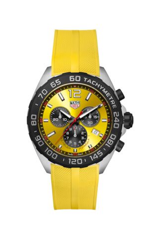TAG Heuer Formula 1 Quartz Chronograph Paslanmaz Çelik / Sarı 43mm, referans CAZ101AM.FT8054