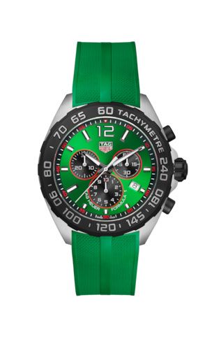 TAG Heuer Formula 1 Quartz Chronograph Paslanmaz Çelik / Yeşil 43mm, referans CAZ101AP.FT8056