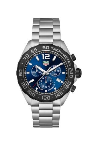 TAG Heuer Formula 1 Chronograph Quartz 43 Paslanmaz Çelik / Mavi / Bilezik, referans CAZ101AV.BA0842