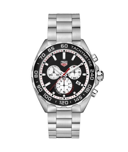 TAG Heuer Formula 1 Chronograph Quartz Paslanmaz Çelik / Siyah / Bilezik 43mm, referans CAZ101E.BA0842