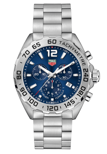 TAG Heuer Formula 1 Chronograph Quartz 43 Paslanmaz Çelik / Mavi / Bilezik, referans CAZ101K.BA0842