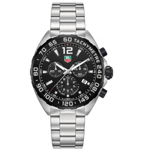 TAG Heuer Formula 1 Chronograph Quartz 42 Paslanmaz Çelik / Siyah / Bilezik, referans CAZ1110.BA0877