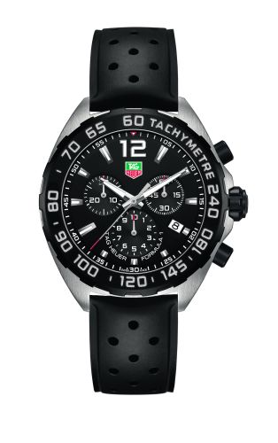 TAG Heuer Formula 1 Chronograph Quartz 42 Paslanmaz Çelik / Siyah / Kauçuk, referans CAZ1110.FT8023