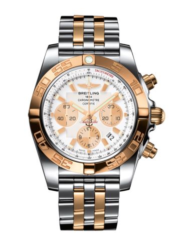 Breitling Chronomat 44 Paslanmaz Çelik / Pembe Altın / Antarctica Beyaz / Bilezik, referans CB011012.A696.375C
