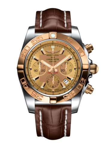 Breitling Chronomat 44 Paslanmaz Çelik / Pembe Altın / Altınen Sun / Croco / Pin, referans CB011012/H548/739P/A20BA.1
