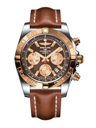 Breitling Chronomat 44 Paslanmaz Çelik / Pembe Altın / Metallica Kahverengi / Calf, referans CB011012.Q576.433X