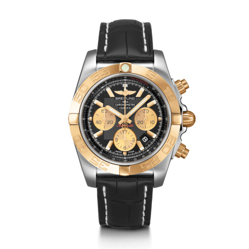 Breitling Chronomat 44 Paslanmaz Çelik / Pembe Altın / Onyx Siyah / Croco / Folding, referans CB0110121B1P2