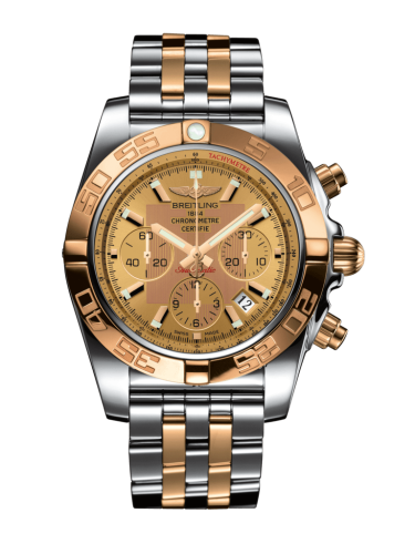 Breitling Chronomat 44 Paslanmaz Çelik / Pembe Altın / Altınen Sun / Bilezik, referans CB0110121H1C1