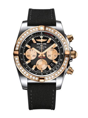 Breitling Chronomat 44 Paslanmaz Çelik / Pembe Altın / Elmas / Onyx Siyah / Military, referans CB011053.B968.103W