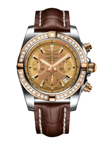 Breitling Chronomat 44 Paslanmaz Çelik / Pembe Altın / Altınen Sun Elmas / Croco, referans CB011053.H548.739P