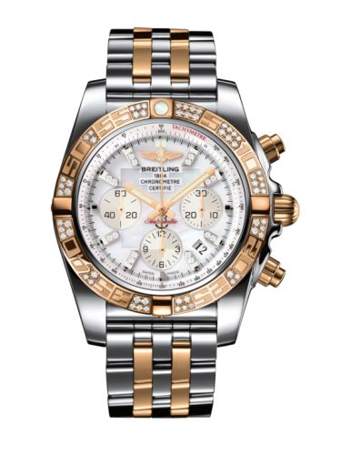 Breitling Chronomat 44 Paslanmaz Çelik / Pembe Altın / Elmas / Pearl Elmas / Bilezik, referans CB0110AA.A698.375C