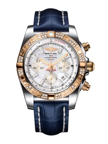 Breitling Chronomat 44 Paslanmaz Çelik / Pembe Altın / Elmas / Pearl Elmas / Croco, referans CB0110AA.A698.731P