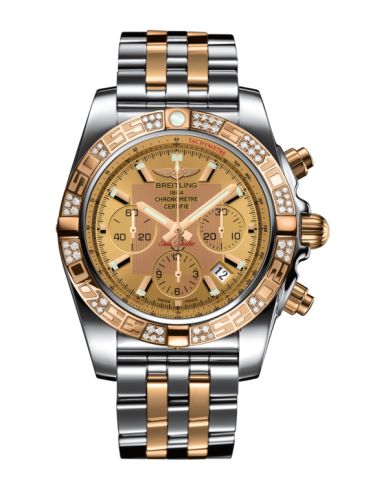 Breitling Chronomat 44 Paslanmaz Çelik / Pembe Altın / Altınen Sun Elmas / Bilezik, referans CB0110AA.H548.375C