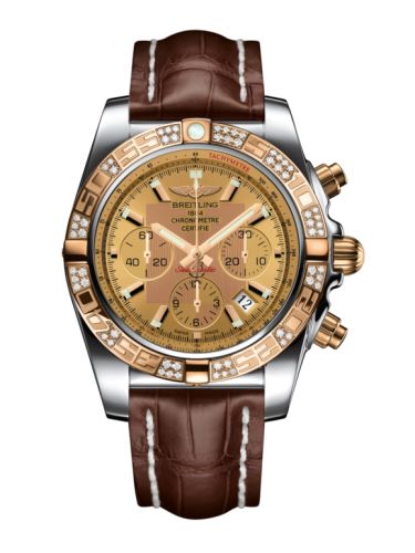 Breitling Chronomat 44 Paslanmaz Çelik / Pembe Altın / Altınen Sun Elmas / Croco, referans CB0110AA.H548.739P