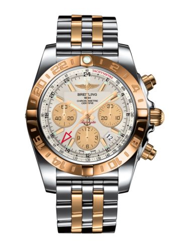 Breitling Chronomat 44 GMT Paslanmaz Çelik / Pembe Altın / Sierra Gümüş / Bilezik, referans CB042012.G755.375C