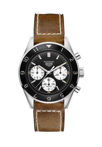 Autavia Heuer 02 Paslanmaz Çelik / Inverted Panda / Kayış
