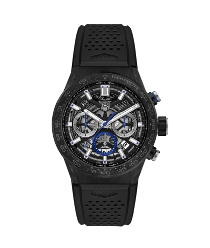 TAG Heuer Carrera Calibre Heuer 02 43 Carbon / İskelet / Kauçuk, referans CBG2017.FT6143
