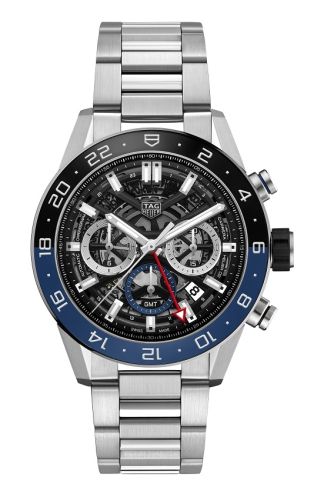 TAG Heuer Carrera Calibre Heuer 02 GMT Paslanmaz Çelik / İskelet / Bilezik, referans CBG2A1Z.BA0658