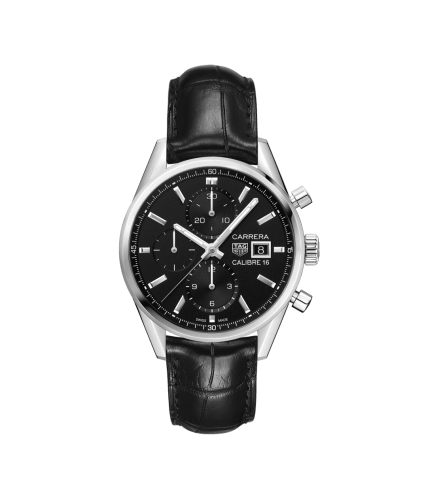 TAG Heuer Calibre 16 41 Paslanmaz Çelik / Siyah / Alligator, referans CBK2110.FC6266