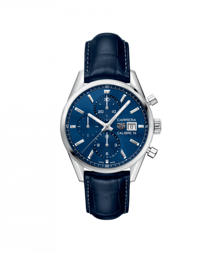 TAG Heuer Calibre 16 41 Paslanmaz Çelik / Mavi / Alligator, referans CBK2112.FC6292