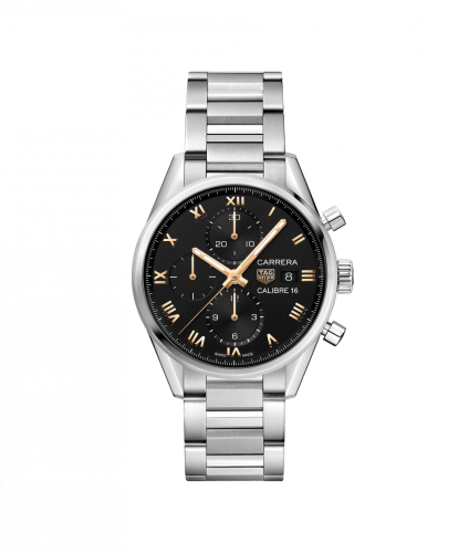 TAG Heuer Calibre 16 41 Paslanmaz Çelik / Siyah - Roman / Bilezik, referans CBK2113.BA0715