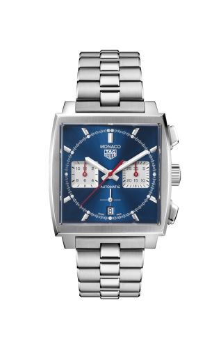 Monaco Calibre Heuer 02 Paslanmaz Çelik / Mavi / Bilezik