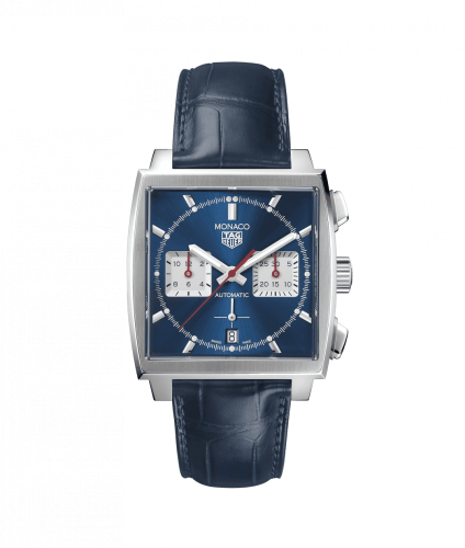 TAG Heuer Monaco Calibre Heuer 02 Paslanmaz Çelik / Mavi, referans CBL2111.FC6453