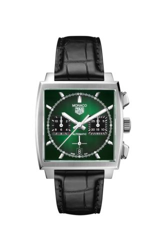 Monaco Calibre Heuer 02 Paslanmaz Çelik / Yeşil