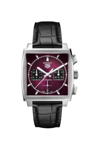 TAG Heuer Monaco Calibre Heuer 02 Paslanmaz Çelik / Mor, referans CBL2118.FC6518