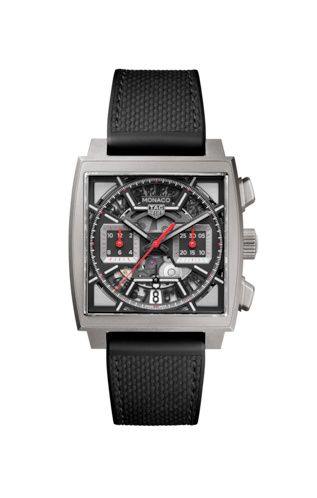 TAG Heuer Monaco Calibre Heuer 02 Titanyum / İskelet Racing - Kırmızı, referans CBL2183.FT6236