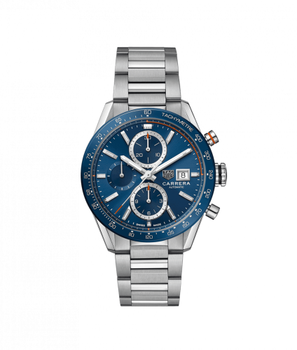 TAG Heuer Carrera Calibre 16 41 Paslanmaz Çelik / Mavi / Bilezik, referans CBM2112.BA0651