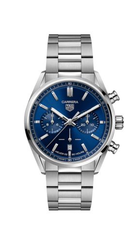 TAG Heuer Carrera Calibre Heuer 02 42 Paslanmaz Çelik / Mavi / Bilezik, referans CBN2011.BA0642