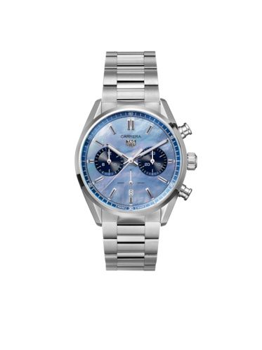 TAG Heuer Carrera Calibre Heuer 02 42 Paslanmaz Çelik / Mavi MOP / Japan, referans CBN201E.BA0642