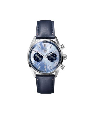 TAG Heuer Carrera Calibre Heuer 02 42 Paslanmaz Çelik / Mavi MOP / Japan, referans CBN201E.FC6544