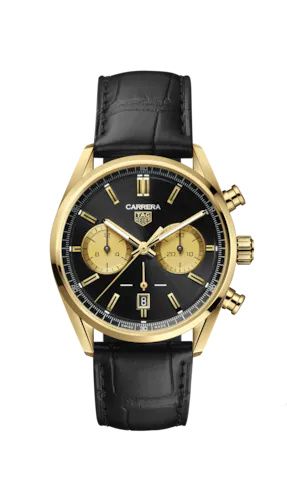 TAG Heuer Carrera Calibre Heuer 02 42 Sarı Altın / Siyah, referans CBN2044.FC8313