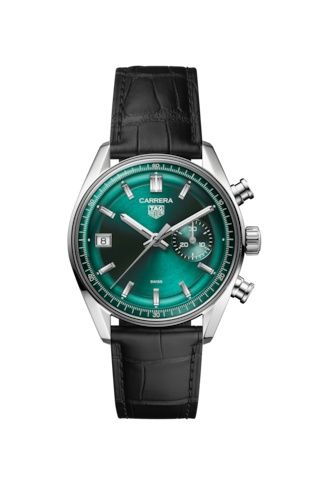 TAG Heuer Carrera Chronograph Dato Glass Box Paslanmaz Çelik / Yeşil, referans CBS2211.FC6534