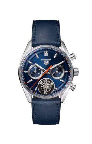 TAG Heuer Carrera Chronograph Tourbillon Glass Box Paslanmaz Çelik / Mavi, referans CBS5010.FC6527