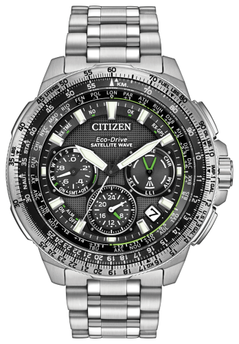 Citizen Navihawk GPS Paslanmaz Çelik / Siyah / Bilezik 47mm, referans CC9030-51E